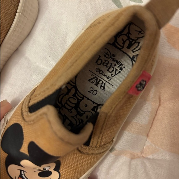 Kids Zara Tan Sneakers Soft Fabric Slip-On - Picture 2 of 4